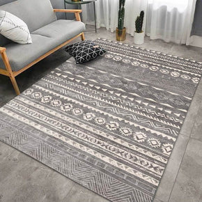Grey Moroccan Simple Pattern Printed Rugs for Living Room Hall Dining Room Office