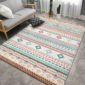 Multicolor Moroccan Pattern Simple Printed Rugs for Living Room Hall Dining Room Office