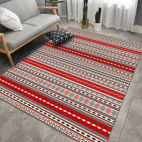 Red Moroccan Simple Pattern Printed Rugs for Living Room Hall Dining Room Office