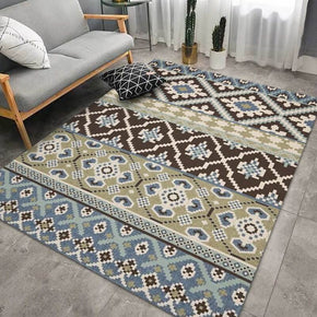 Floral Moroccan Pattern Printed Rugs for Living Room Hall Dining Room Office