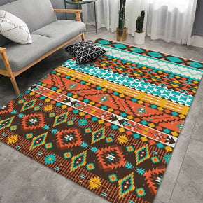 Colourful Moroccan Pattern Printed Rugs for Living Room Hall Dining Room Office