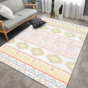 Yellow Moroccan Pattern Minimalist Printed Rugs for Living Room Hall Dining Room Office