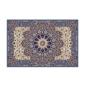 Floral Traditional Purple Carpets Printed Polyester Area Rugs Floor Mat for Living Room Hall Office