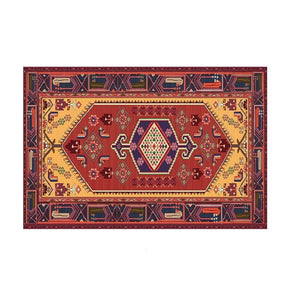 Vintage Red Carpets Traditional Printed Polyester Area Rugs Floor Mat for Living Room Hall Office