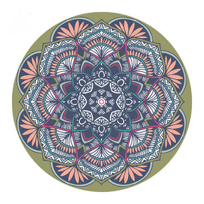 Multicolor Flower Pattern Round Area Rugs for Living Room Office Bedroom Office Hall