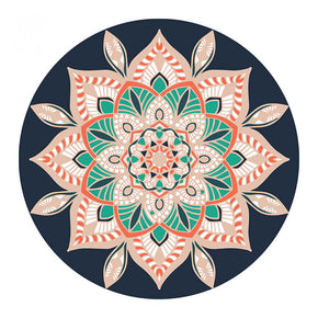 Round Pink Flower Pattern Bohemian Area Rugs for Living Room Office Office Hall