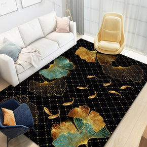 Simple Ginkgo Leaves Pattern Modern Botanical Rugs for Living Room Hall Dining Room Office 05