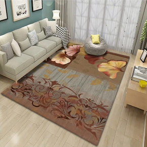 Simple Ginkgo Leaves Pattern Modern Botanical Rugs for Living Room Hall Dining Room Office 08