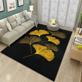 Simple Ginkgo Leaves Pattern Modern Botanical Rugs for Living Room Hall Dining Room Office 12