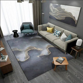 Abstract Mesh Lines Patterned Modern Polyester Carpets Area Rugs for Hall Living Room Dining Room Office