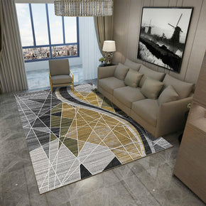 Lines Geometric Patterned Modern Polyester Carpets Area Rugs for Living Room Bedroom Hall