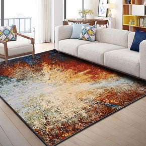 Red Abstract Gradient Pattern Modern Polyester Carpets Area Rugs for Living Room Bedroom Hall