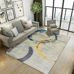 Three-color Circle Pattern Modern Polyester Carpets Area Rugs for Living Room Bedroom Hall