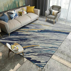 Abstract Splash Ink Lines Pattern Modern Polyester Carpets Area Rugs for Living Room Bedroom Hall