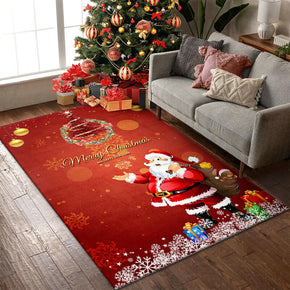 02 Christmas Theme Pattern Modern Area Polyester Rugs Decorate Carpets for Bedroom Living Room Hall