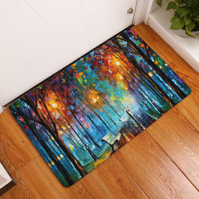 Oil Painting Landscape Printed Patterned Entryway Doormat Rugs Kitchen Bathroom Anti-slip Mats 05