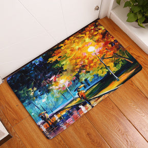 Oil Painting Landscape Printed Patterned Entryway Doormat Rugs Kitchen Bathroom Anti-slip Mats 10