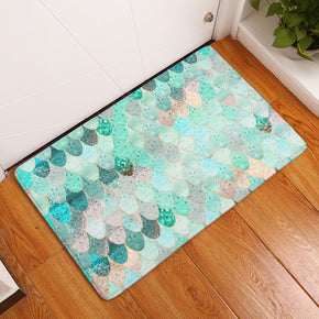 Green Sequins Patterned Entryway Doormat Rugs Kitchen Bathroom Anti-slip Mats