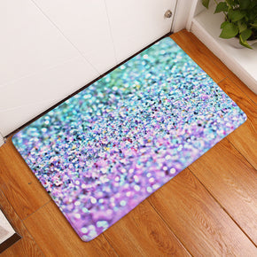 Purple Gradient Sequins Patterned Entryway Doormat Rugs Kitchen Bathroom Anti-slip Mats