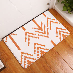 Orange Arrow Patterned Entryway Doormat Rugs Kitchen Bathroom Anti-slip Mats