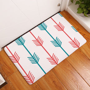 Green Red Arrow Patterned Entryway Doormat Rugs Kitchen Bathroom Anti-slip Mats