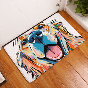 Cute Colourful Dog Pattern Entryway Doormat Rugs Kitchen Bathroom Anti-slip Mats 01