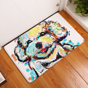 Cute Colourful Dog Pattern Entryway Doormat Rugs Kitchen Bathroom Anti-slip Mats 04