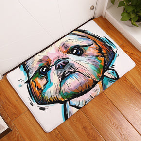 Cute Colourful Dog Pattern Entryway Doormat Rugs Kitchen Bathroom Anti-slip Mats 14