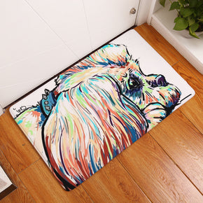 Cute Colourful Dog Pattern Entryway Doormat Rugs Kitchen Bathroom Anti-slip Mats 15
