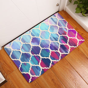 Multi-coloured Lantern Shaped Geometric Pattern Entryway Doormat Rugs Kitchen Bathroom Anti-slip Mats
