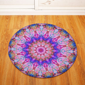 3D Traditional Vintage Geometric Printing Patterned Round Entryway Doormat Rugs Kitchen Bathroom Anti-slip Mats 13