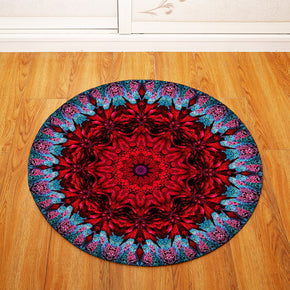 3D Traditional Vintage Geometric Printing Patterned Round Entryway Doormat Rugs Kitchen Bathroom Anti-slip Mats 16