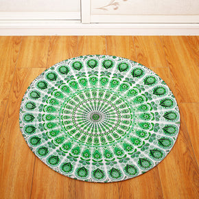 3D Traditional Vintage Geometric Printing Patterned Round Entryway Doormat Rugs Kitchen Bathroom Anti-slip Mats 25