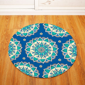 3D Traditional Vintage Geometric Printing Patterned Round Entryway Doormat Rugs Kitchen Bathroom Anti-slip Mats 27