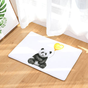 12 Panda Animal Modern Patterned Flannel Simplicity Entryway Doormat Rugs Kitchen Bathroom Anti-slip Mats