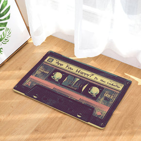 Tape Retro Black Flannel Patterned Simplicity Entryway Doormat Rugs Kitchen Bathroom Anti-slip Mats