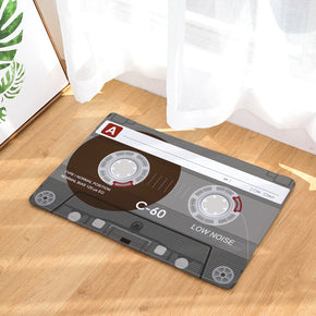 Grey Tape Retro Flannel Patterned Simplicity Entryway Doormat Rugs Kitchen Bathroom Anti-slip Mats
