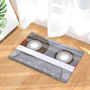 Grey Flannel Retro Tape Patterned Simplicity Entryway Doormat Rugs Kitchen Bathroom Anti-slip Mats