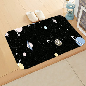 07 Planet Flannel Lovely Modern Patterned Simplicity Entryway Doormat Rugs Kitchen Bathroom Anti-slip Mats