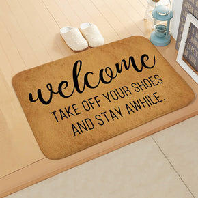 Vintage Proverbs Hand-drawn Text Pattern Modern Patterned Simplicity Entryway Doormat Rugs Kitchen Bathroom Anti-slip Mats 02