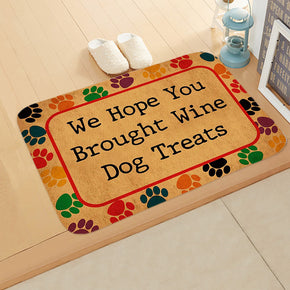 Vintage Proverbs Hand-drawn Text Pattern Modern Patterned Simplicity Entryway Doormat Rugs Kitchen Bathroom Anti-slip Mats 03