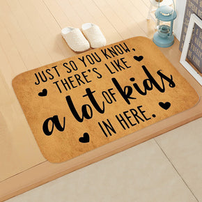 Vintage Proverbs Hand-drawn Text Pattern Modern Patterned Simplicity Entryway Doormat Rugs Kitchen Bathroom Anti-slip Mats 04