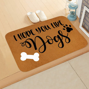 Vintage Proverbs Hand-drawn Text Pattern Modern Patterned Simplicity Entryway Doormat Rugs Kitchen Bathroom Anti-slip Mats 05