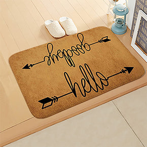 Vintage Proverbs Hand-drawn Text Pattern Modern Patterned Simplicity Entryway Doormat Rugs Kitchen Bathroom Anti-slip Mats 10