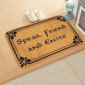 Vintage Proverbs Hand-drawn Text Pattern Modern Patterned Simplicity Entryway Doormat Rugs Kitchen Bathroom Anti-slip Mats 12