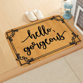 Vintage Proverbs Hand-drawn Text Pattern Modern Patterned Simplicity Entryway Doormat Rugs Kitchen Bathroom Anti-slip Mats 24