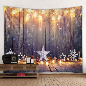 Star Light Christmas Holiday Decor Wall Art Tapestry Rugs Tapestries for Dorm Room Bedroom Living Room Hall