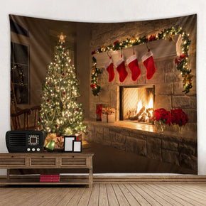 Holiday Decor Wall Art Tapestry Rugs Boots Gift Christmas Tree  Tapestries for Bedroom Living Dorm Room Room Hall