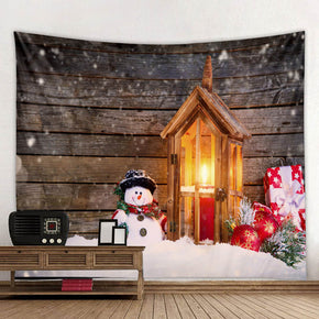 Snowman Holiday Decor Wall Art Tapestry Rugs Christmas Tapestries for Bedroom Living Dorm Room Room Hall