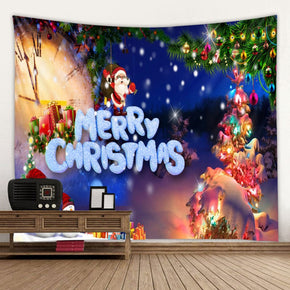 Santa Claus Gift Holiday Decor Wall Art Tapestry Rugs Christmas Tapestries for Bedroom Living Dorm Room Room Hall